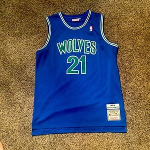 Kevin Garnett NBA jersey blue and green XL